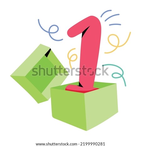 Premium flat sticker of birthday bash 