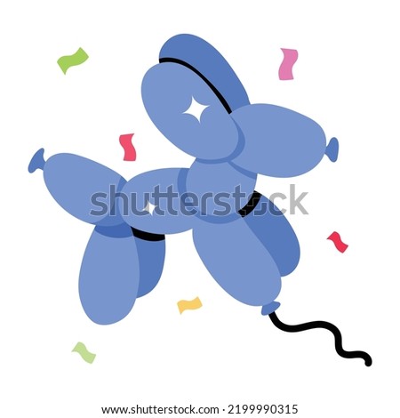 Premium flat sticker of birthday bash 