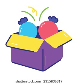Premium flat sticker of candy box