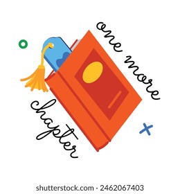 A premium flat sticker of chapter book 