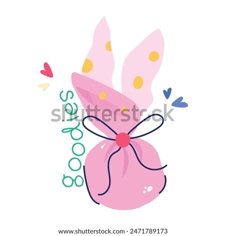 Premium flat sticker of goody bag 