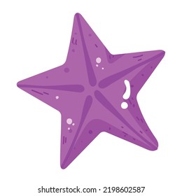 Premium flat sticker icon of starfish 
