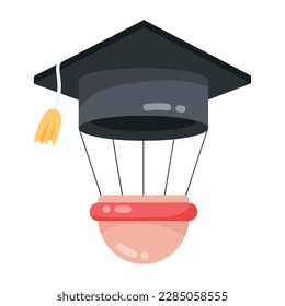 Premium flat sticker of learning journey 