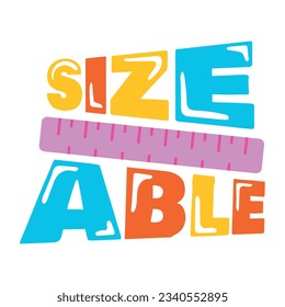 Premium flat sticker of sizeable 