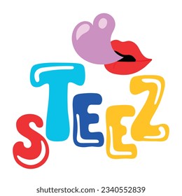 Pegatina plana premium de stéez 