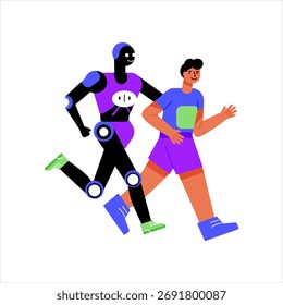 Ilustração de estilo plano premium do assistente inteligente