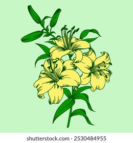 Premium Flower Icon | Vector illustration of a yellow blooming flower shape logo.