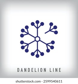 Premium fluffy dandelion logo design. Agricultural company, corporate logo template. vector