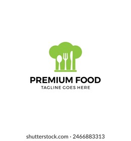 Premium food chef logo vector icon template