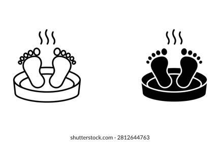 Premium Foot spa icon set Vector Icon Isolated on White Background