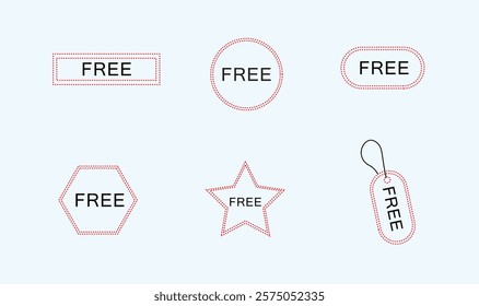 
Premium free text label design vector for use.