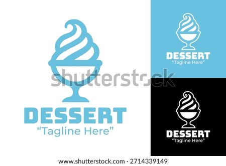 A premium frozen dessert logo designed for upscale dessert brands and refined sweet identity.