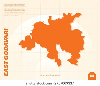 Premium, fully editable vector map of East Godavari district, Andhra Pradesh.
A versatile illustration with scalable layers, perfect for professional geographic design and customisation.