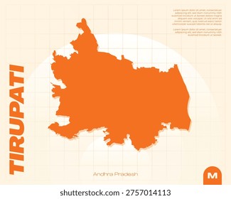 Premium, fully editable vector map of Tirupati district, Andhra Pradesh.
A versatile illustration with scalable layers, perfect for professional geographic design and customisation.