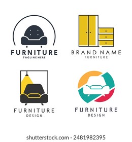 Premium Furniture Logo Design. Creative Symbol for Furniture Company.