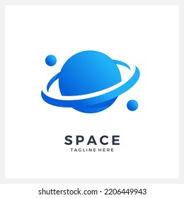 Premium galaxy logo design illustration