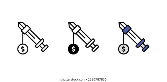 Premium Game icon design with white background stock illustration