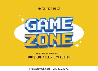 Premium Game Zone text effects can be edited again, suitable poster, template.