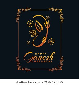 premium ganesh chaturthi festival greeting or invitation card banner 