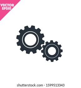 Premium gear icon or logo in line style. High quality sign and symbol on a black background. Vector outline pictogram