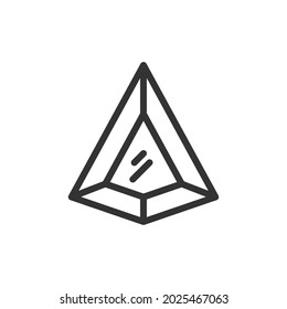 Premium gem line icon for app, web and UI. Vector stroke sign isolated on a white background. Outline icon of gem in trendy style.