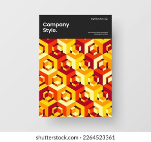 Premium geometric pattern brochure illustration. Creative cover design vector layout.