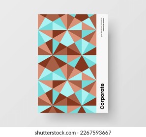 Diseño de portada de la compañía de patrones geométricos premium. Impresionante plantilla de vector de diseño de la lista de mano A4.