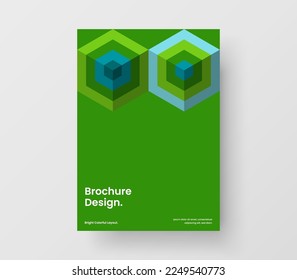 Concepto de rótulo de azulejos geométricos premium. Diseño vectorial de diseño de volante a la moda.