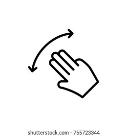 Premium gesture icon or logo in line style. High quality sign and symbol on a white background. Vector outline pictogram for infographic, web design and app development.