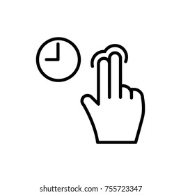 Premium gesture icon or logo in line style. High quality sign and symbol on a white background. Vector outline pictogram for infographic, web design and app development.