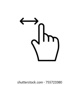 Premium gesture icon or logo in line style. High quality sign and symbol on a white background. Vector outline pictogram for infographic, web design and app development.