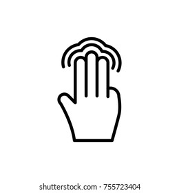 Premium gesture icon or logo in line style. High quality sign and symbol on a white background. Vector outline pictogram for infographic, web design and app development.