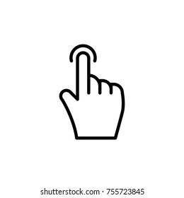 Premium gesture icon or logo in line style. High quality sign and symbol on a white background. Vector outline pictogram for infographic, web design and app development.