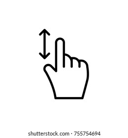Premium gesture icon or logo in line style. High quality sign and symbol on a white background. Vector outline pictogram for infographic, web design and app development.