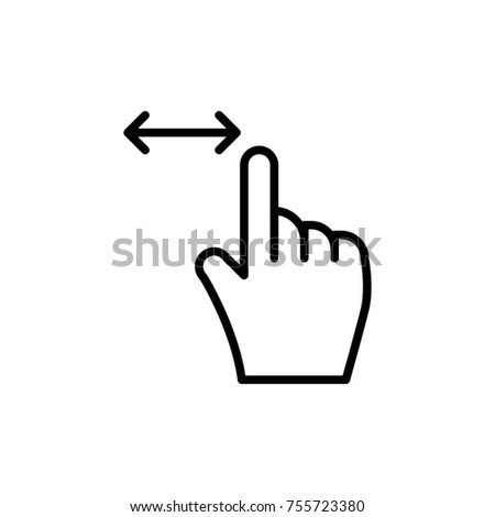 Premium gesture icon or logo in line style. High quality sign and symbol on a white background. Vector outline pictogram for infographic, web design and app development.