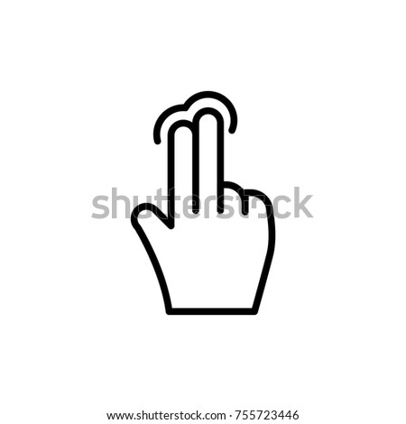 Premium gesture icon or logo in line style. High quality sign and symbol on a white background. Vector outline pictogram for infographic, web design and app development.