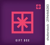 Premium gift box logo design. award and celebration corporate logo template. vector.