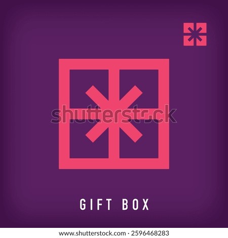 Premium gift box logo design. award and celebration corporate logo template. vector.