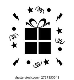Símbolo de caja de regalo de Premium para App y Sitios web móviles. Ilustración vectorial escalable aislada en blanco, ideal para programas de lealtad, recompensas de bonificación y Elementos de interfaz de regalo digital