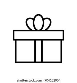Premium gift icon or logo in line style. High quality sign and symbol on a white background. Vector outline pictogram for infographic, web design and app development.