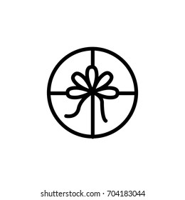 Premium gift icon or logo in line style. High quality sign and symbol on a white background. Vector outline pictogram for infographic, web design and app development.