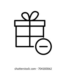 Premium gift icon or logo in line style. High quality sign and symbol on a white background. Vector outline pictogram for infographic, web design and app development.