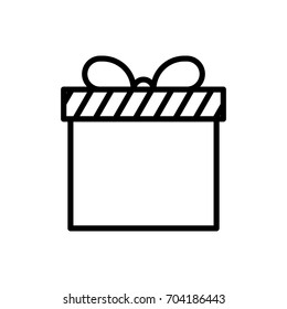 Premium gift icon or logo in line style. High quality sign and symbol on a white background. Vector outline pictogram for infographic, web design and app development.