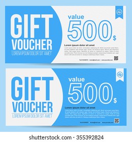 Premium Gift voucher template , Modern and Simple Pastel color. Vector Illustration.