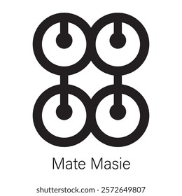 Premium glyph icon of mate masie