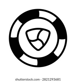 Premium glyph icon nem cryptocurrency blockchain platform.