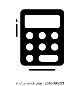 Um ícone de glifo premium mostrando o totalizador digital