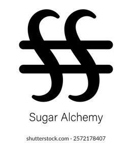 Premium glyph icon of sugar alchemy