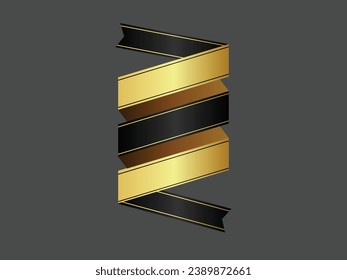 Vector de etiquetas de oro y negro premium 