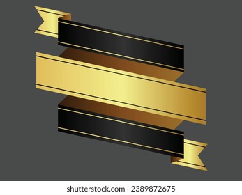Premium gold and black label vector 